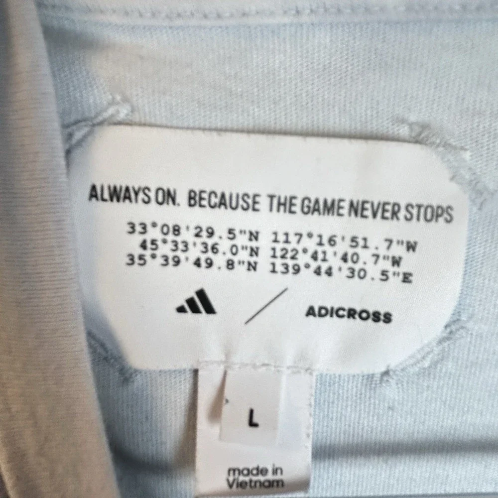 Adidas Golf Adicross Paris T- Shirt Mens Size Medium Gray Tie-Dye Top